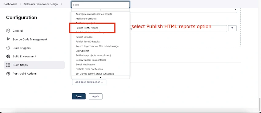 Generate HTML Reports In Jenkins