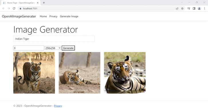 Generate Images In ASP.NET Core MVC Using OpenAI