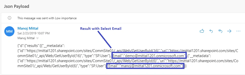 Generate JSON Payload Using MS Flow
