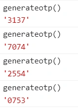 Generate OTP In Javascript