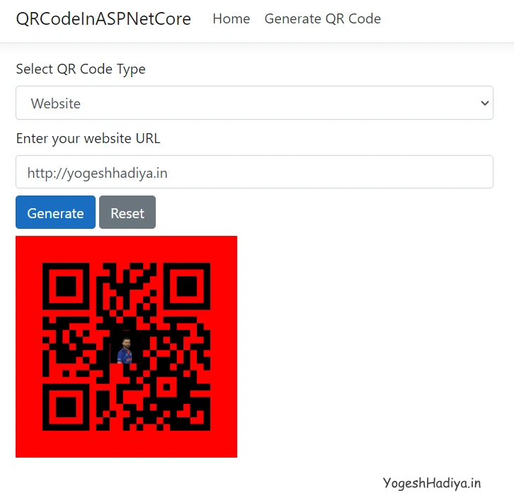 Generate QR Code in ASP.Net Core MVC
