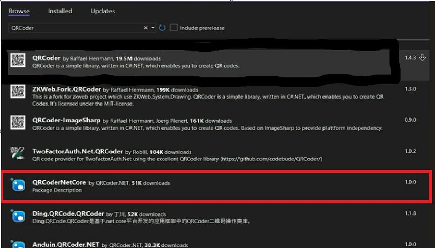 Downloading and installing NuGet Package