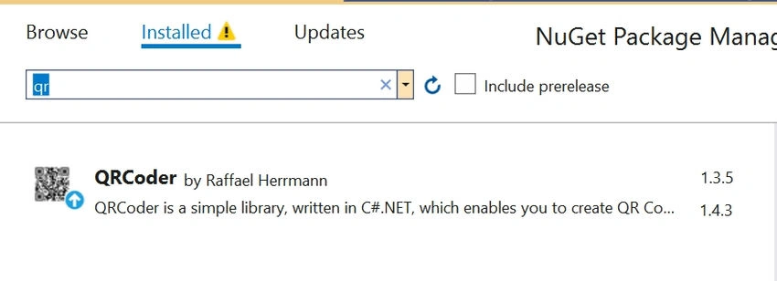 Install QRCoder Package