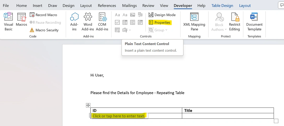 Generate Word Document Template Using Power Automate