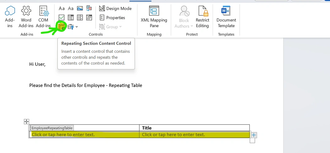 Generate Word Document Template Using Power Automate