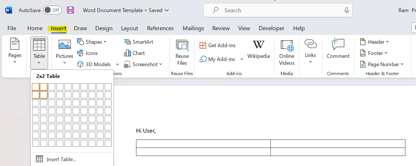 Generate Word Document Template Using Power Automate