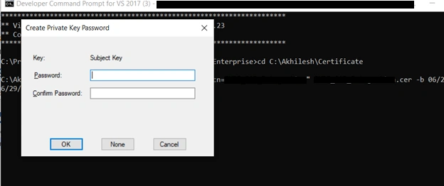 Local Certificate creation