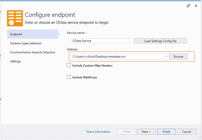 Generating Client Code from OData Metadata