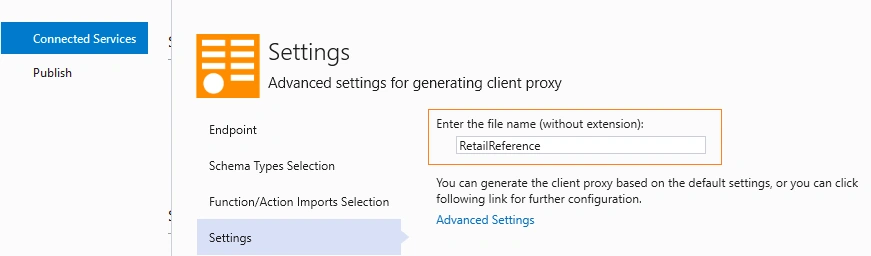Generating Client Code from OData Metadata