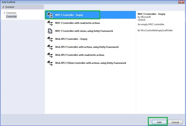 MVC 5 Controller