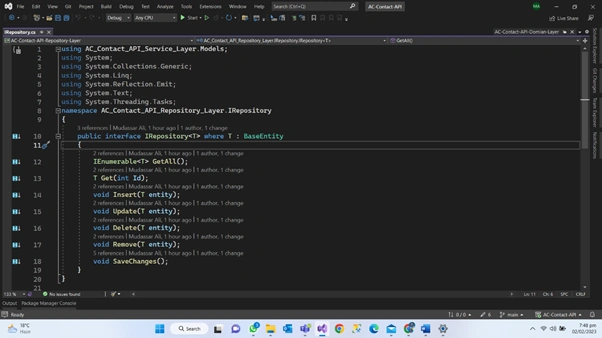 Generic Interface and Generic Repository for Developing Asp.net Core Web API