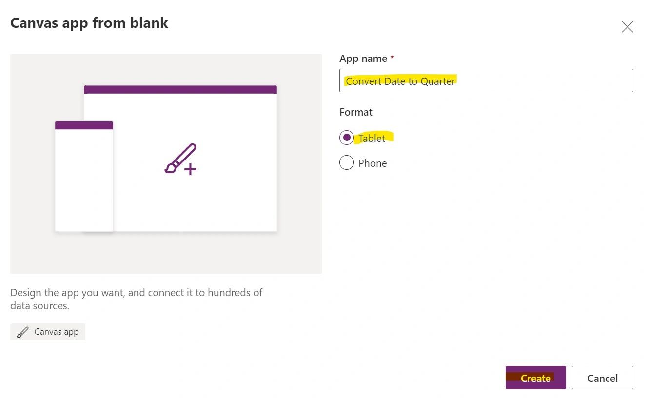 Get Current Quarter From Date In Canvas PowerApps