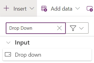 Insert Dropdown Control