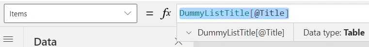 Dummy list title