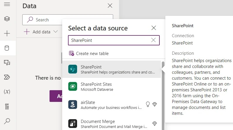 Select a data source