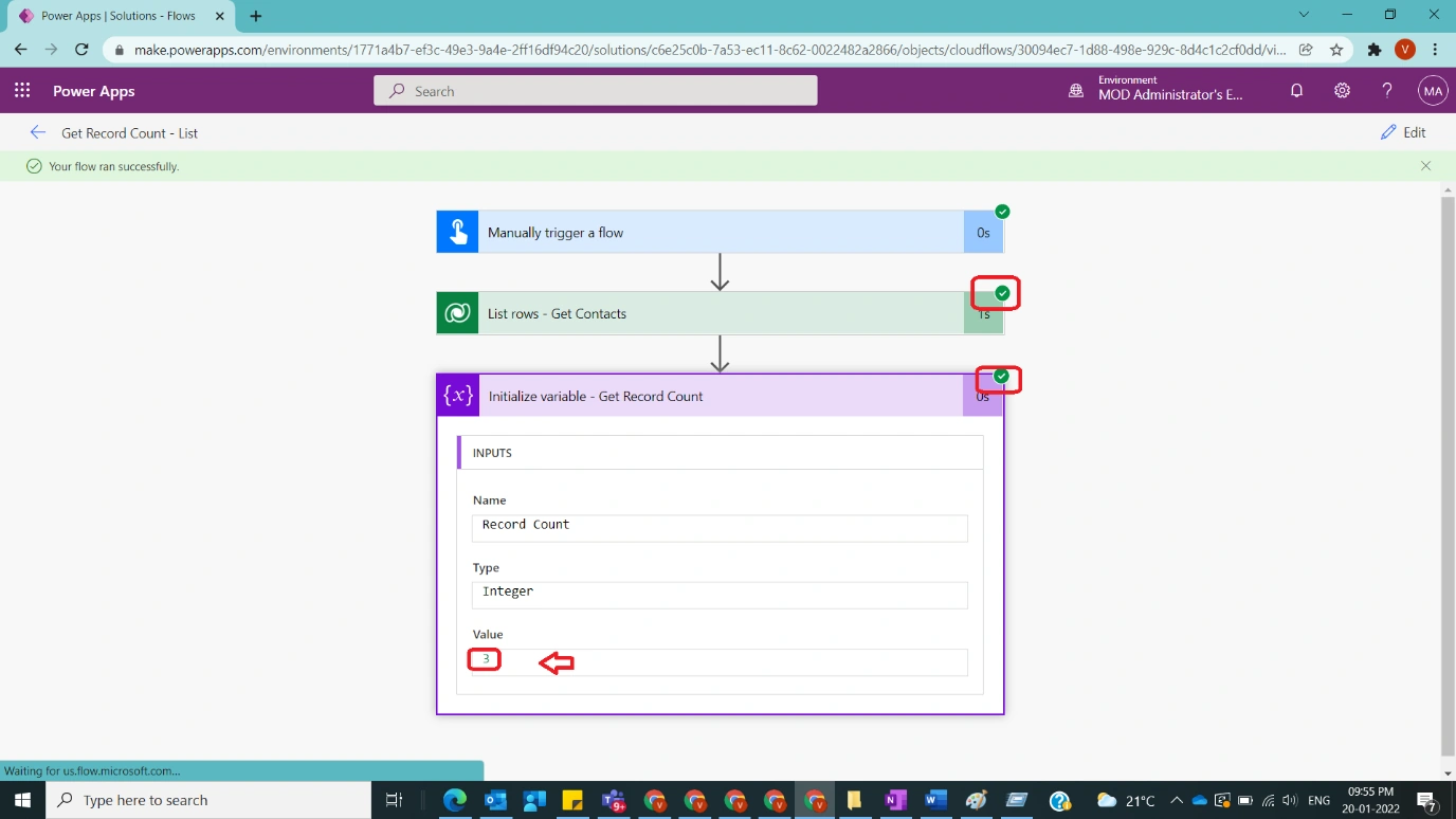 Get Record Count for a List in Power Automate Figure 5