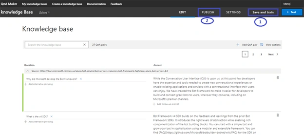 Build QnAMaker Azure Bot with Bot Framework SDK V4