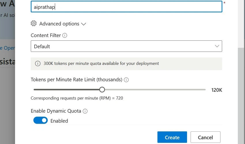 Advanced setting