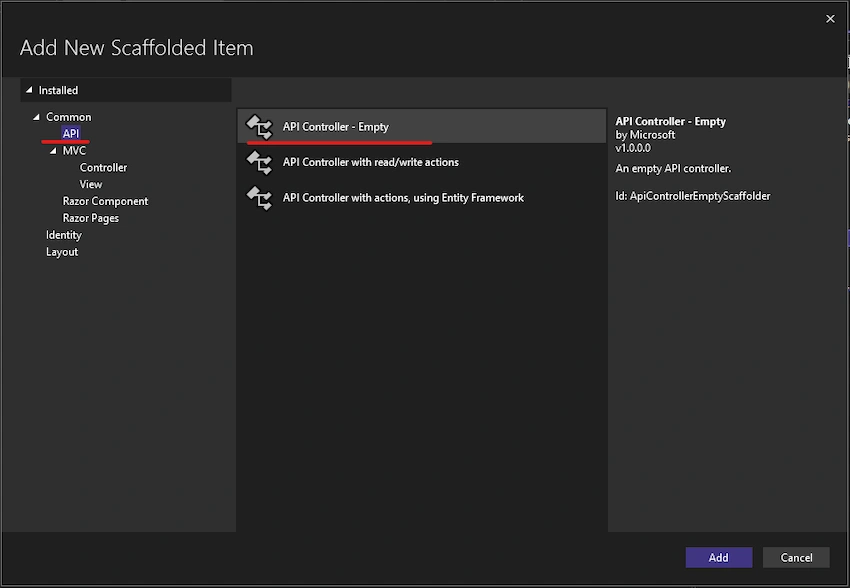 ASP.NET Core web API with Entity Framework core