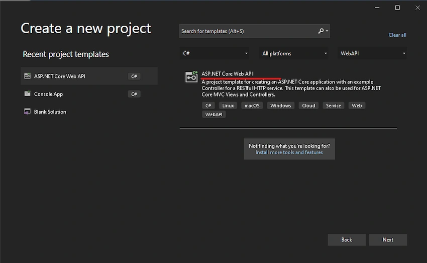 ASP.NET Core web API with Entity Framework core