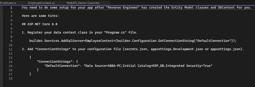ASP.NET Core web API with Entity Framework core