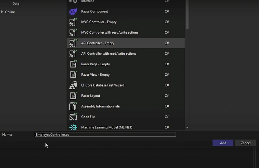 ASP.NET Core web API with Entity Framework core