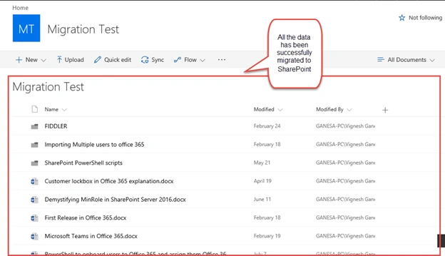Microsoft SharePoint Migration Tool