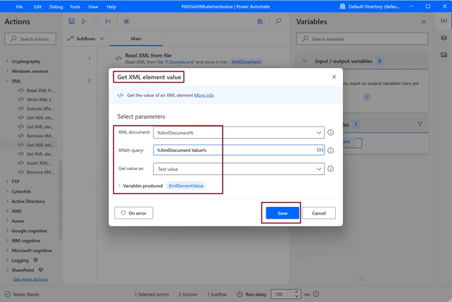 Get XML element value