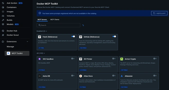 Accessing the MCP Toolkit Extension