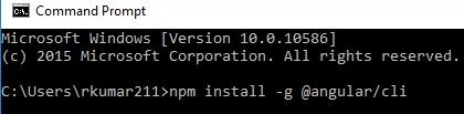Install angular CLI