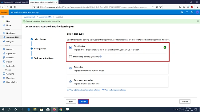 Azure Automated Machine Learning