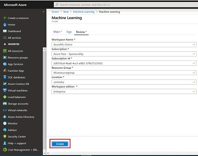 Create button