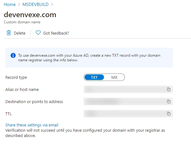 DNS information