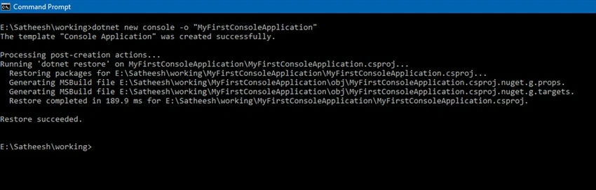 Console application