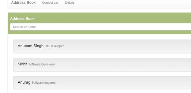 address book in angular
