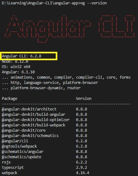 Angular cli