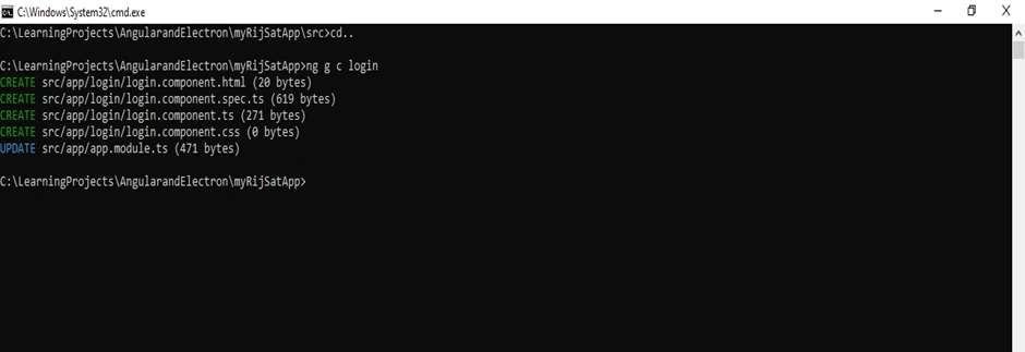create angular electron application