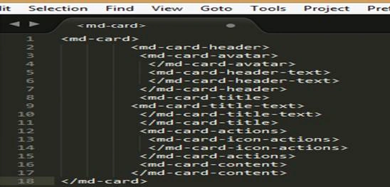 Material card