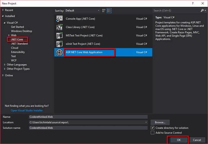 Getting started with ASP.NET Core 2.1