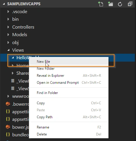 HelloWorld folder