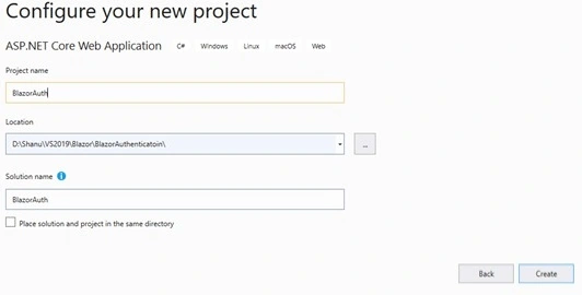 Create button