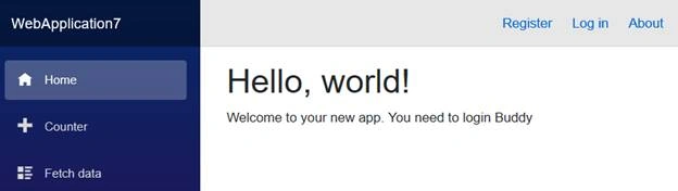 Blazor web application