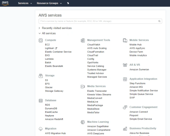 Create a Free AWS account for one year