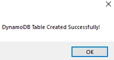 Create a .NET WinForms application to create DynamoDB