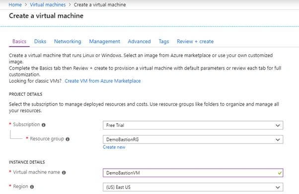 Azure Bastion (Preview) Service