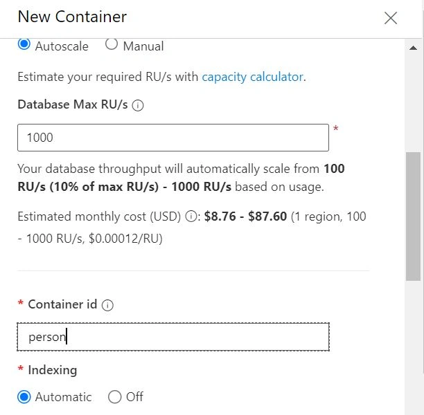 Azure Cosmos DB Account