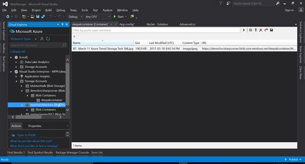 Azure Object (Blob) storage