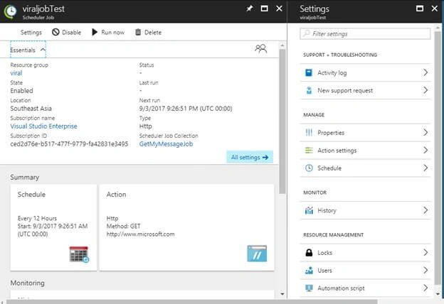 Azure Scheduler