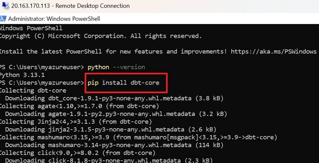 Install DBT