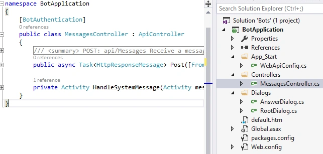 Dialogs folders